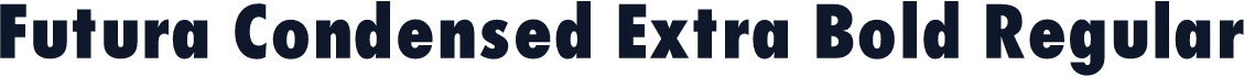 Futura Condensed Extra Bold Regular