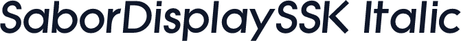 SaborDisplaySSK Italic