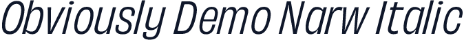 Obviously Demo Narw Italic