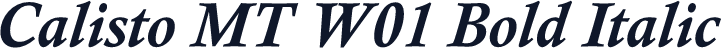 Calisto MT W01 Bold Italic