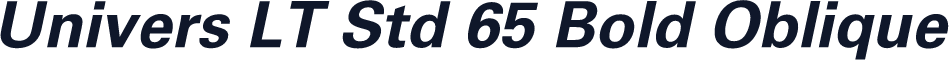 Univers LT Std 65 Bold Oblique