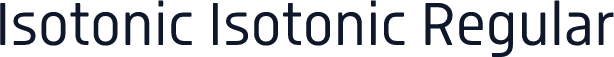 Isotonic Isotonic Regular