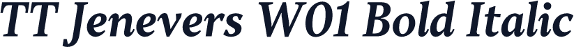 TT Jenevers W01 Bold Italic
