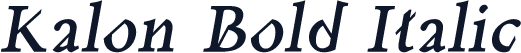 Kalon Bold Italic