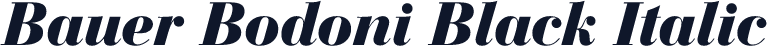 Bauer Bodoni Black Italic