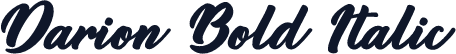 Darion Bold Italic