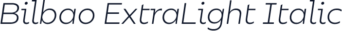 Bilbao ExtraLight Italic