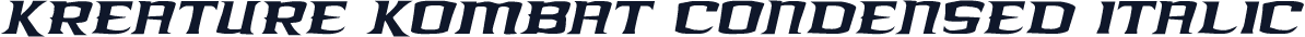 Kreature Kombat Condensed Italic