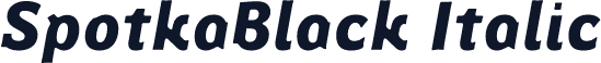 SpotkaBlack Italic