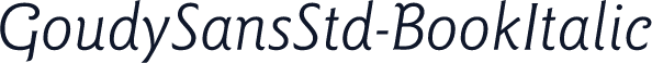 GoudySansStd-BookItalic