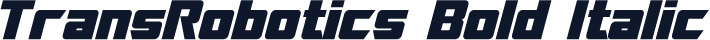 TransRobotics Bold Italic