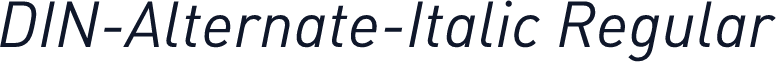 DIN-Alternate-Italic Regular
