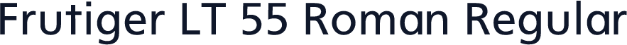 Frutiger LT 55 Roman Regular
