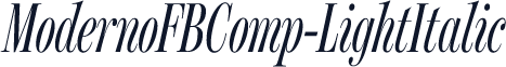 ModernoFBComp-LightItalic