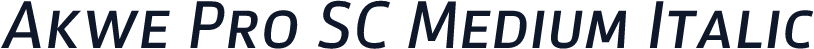 Akwe Pro SC Medium Italic