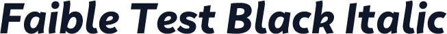 Faible Test Black Italic