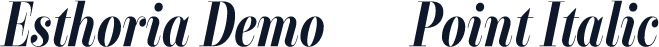 Esthoria Demo 48 Point Italic