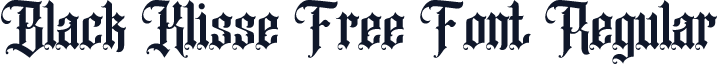 Black Klisse Free Font Regular