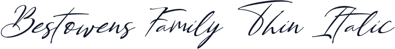 Bestowens Family Thin Italic