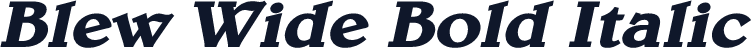 Blew Wide Bold Italic