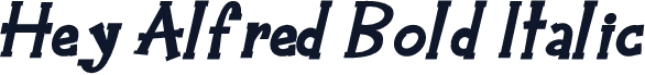 Hey Alfred Bold Italic