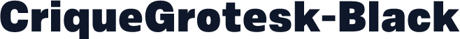 CriqueGrotesk-Black
