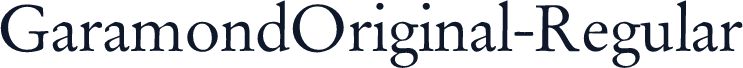 GaramondOriginal-Regular