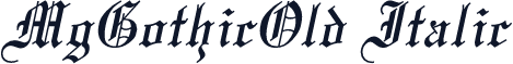 MgGothicOld Italic