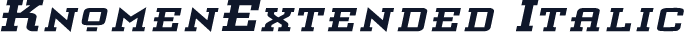 KnomenExtended Italic