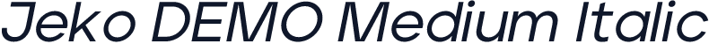 Jeko DEMO Medium Italic