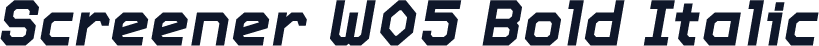 Screener W05 Bold Italic