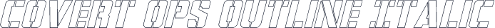 Covert Ops Outline Italic