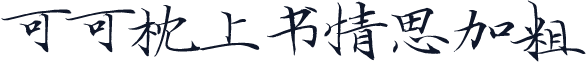 可可枕上书情思加粗