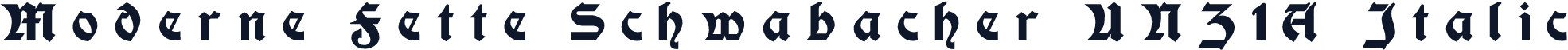 Moderne Fette Schwabacher UNZ1A Italic