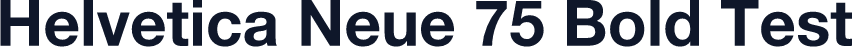 Helvetica Neue 75 Bold Test