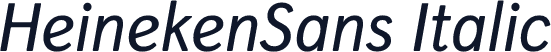 HeinekenSans Italic