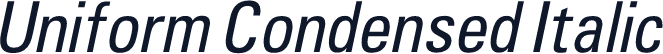 Uniform Condensed Italic