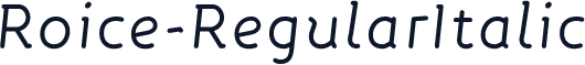 Roice-RegularItalic