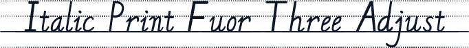 Italic Print Fuor Three Adjust