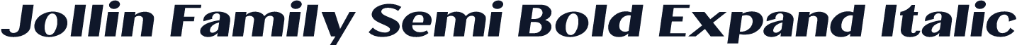 Jollin Family Semi Bold Expand Italic