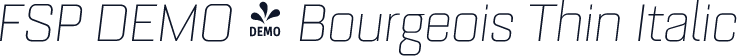 FSP DEMO - Bourgeois Thin Italic