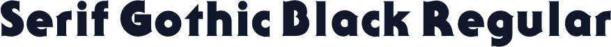 Serif Gothic Black Regular