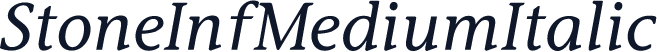 StoneInfMediumItalic