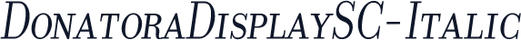 DonatoraDisplaySC-Italic