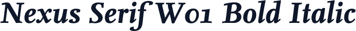 Nexus Serif W01 Bold Italic