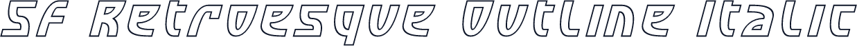 SF Retroesque Outline Italic