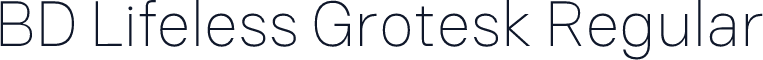 BD Lifeless Grotesk Regular