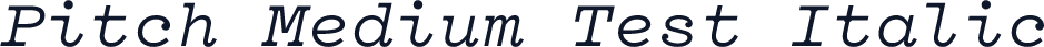 Pitch Medium Test Italic