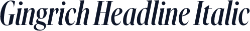 Gingrich Headline Italic