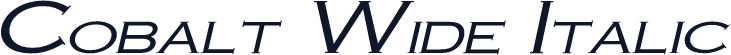Cobalt Wide Italic